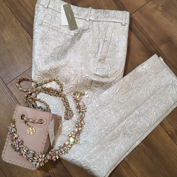 J. Crew Pants - NWT J CREW BROCADE PEARLIZED PANTS